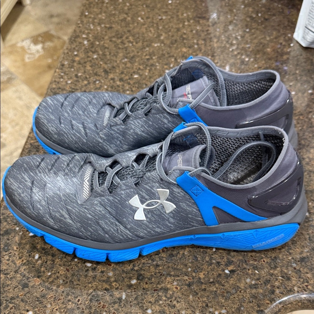 Under Armour Gray and Blue Athletic Shoes